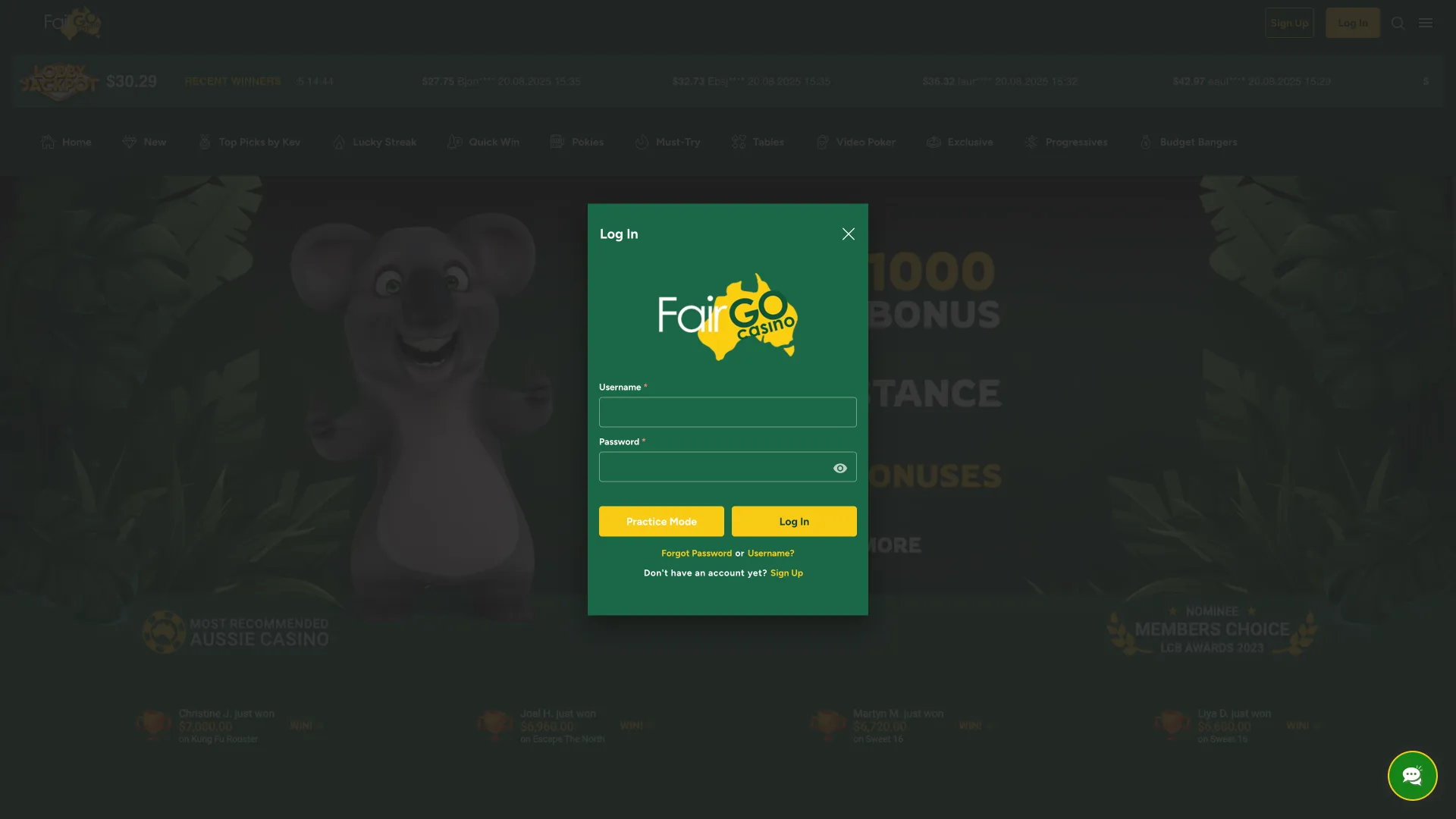 Log in to Fair Go Casino and activate your welcome bonus.